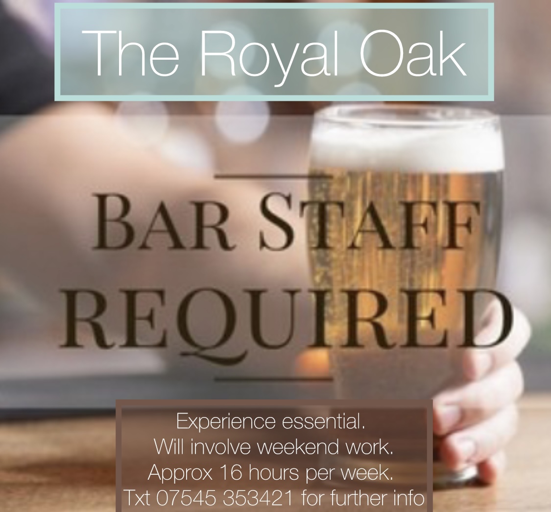 Featured image for “Bar staff required”